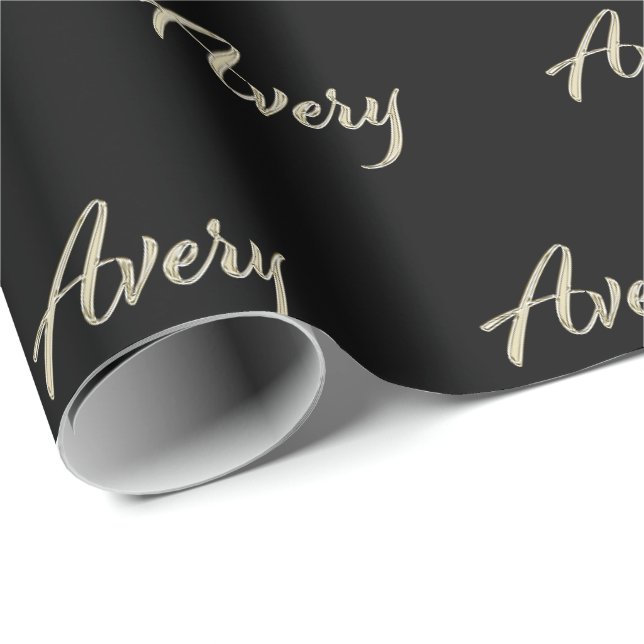 Avery white gold Handwriting Gift Paper (Roll Corner)