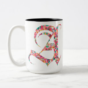 AVESTRAVA -A- colourful brushstrokes Two-Tone Coffee Mug