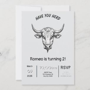 Avez-Vous Entendu La Carte D'Invitation Anniversai