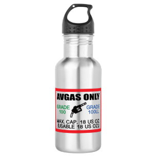 AVGAS / 100LL fuel only 532 Ml Water Bottle