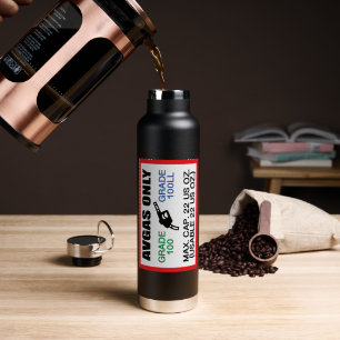 AVGAS / 100LL fuel only Water Bottle