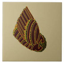 AVIAN ART DECO in YELLOW tile