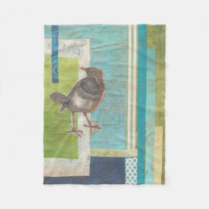 Avian Scrapbook I Fleece Blanket