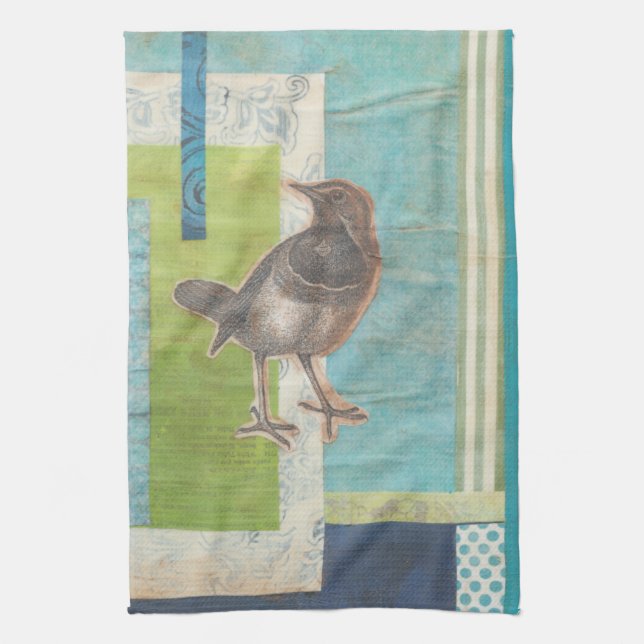 Avian Scrapbook I Kitchen Towel (Vertical)