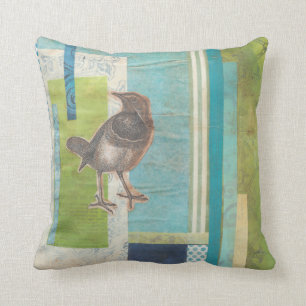 Avian Scrapbook I Throw Pillow