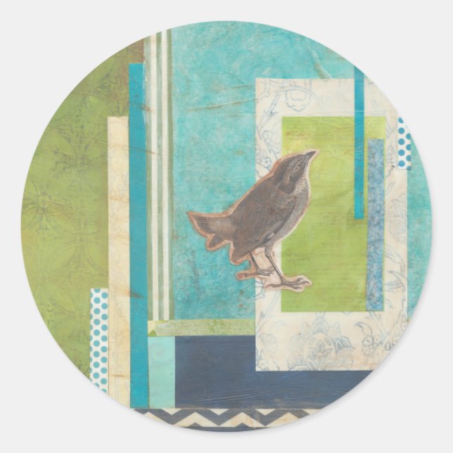 Avian Scrapbook II Classic Round Sticker (Front)