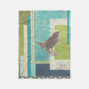 Avian Scrapbook II Fleece Blanket