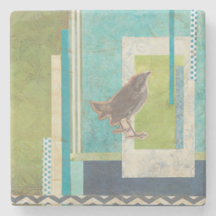 Avian Scrapbook II Stone Coaster