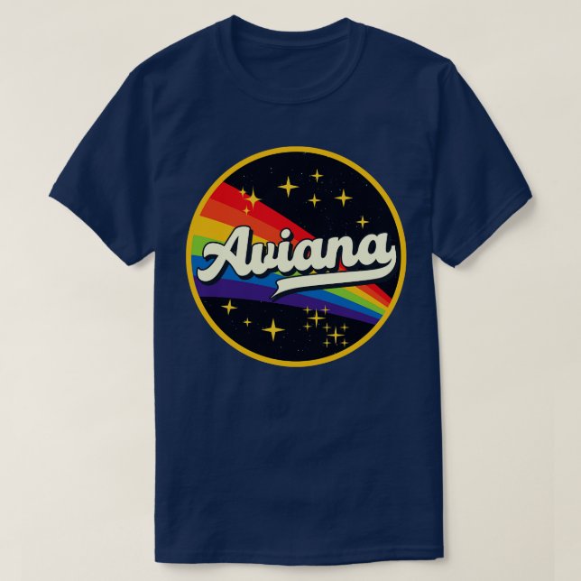 Aviana Rainbow In Space Vintage Style T-Shirt (Design Front)