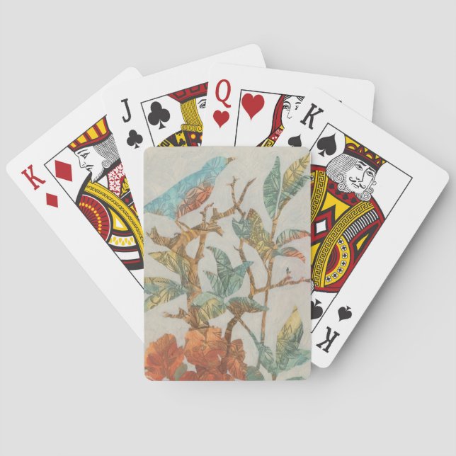 Aviary Collage I Playing Cards (Back)