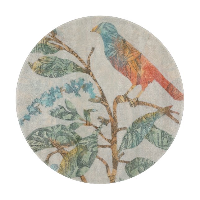 Aviary Collage II Cutting Board (Front)