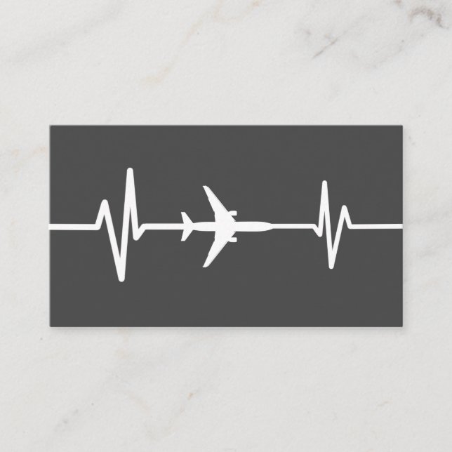Aviation Aircraft Pulse Business Card (Front)