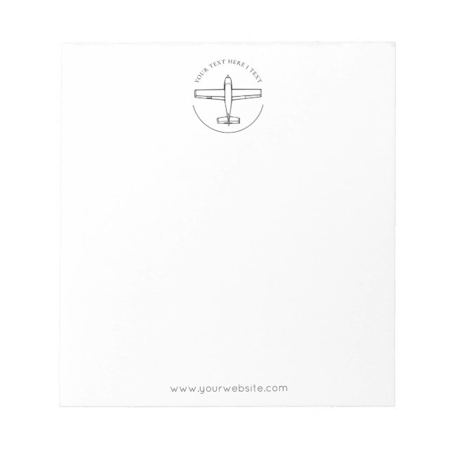 Aviation Airplane Logo Notepad (Front)