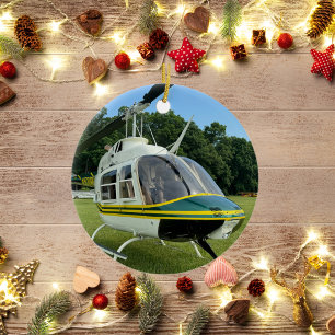 Aviation Airplane Photo Christmas Personalized Cer Ceramic Ornament
