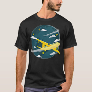 Aviation Airplane Pilot Flying Flight Crew Attenda T-Shirt