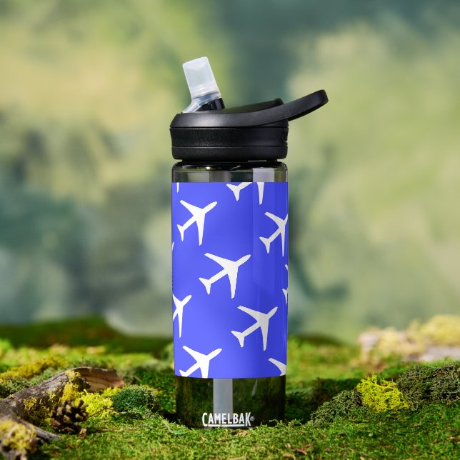 Aviation Airplane Plane Pilot Flying Sky Water Bottle (Outdoor)