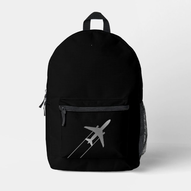 Aviation Airplane Printed Backpack (Front)