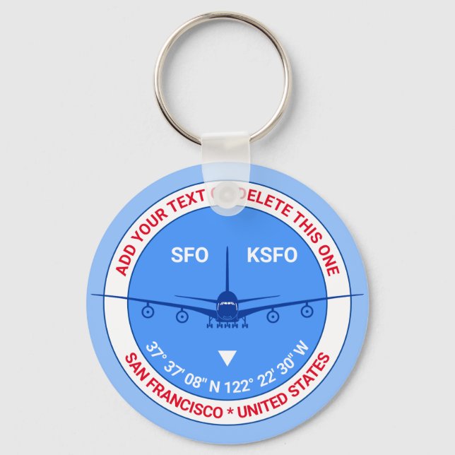 Aviation, Airport, Pilot, Traveller Tourist Chic Keychain (Front)