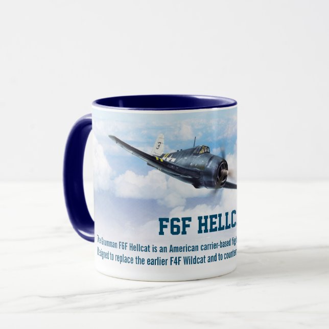 Aviation Art Mug "F6F Hellcat" (Front Left)