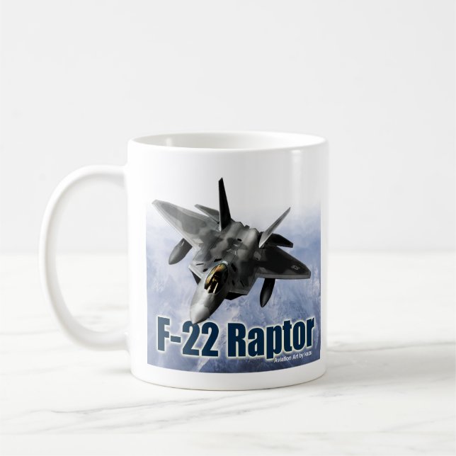 Aviation Art Mug "F-22 Raptor" (Left)