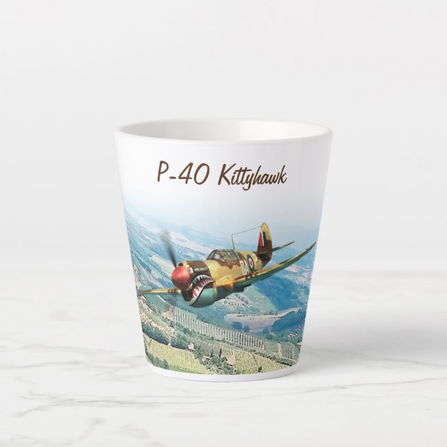 Aviation Art Mug " P-40 Kittyh" (Front)