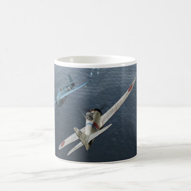 Aviation Art Mug "Zero Fighter Sky Samurai" (Centre)