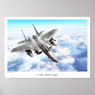 Aviation Art Poster "F-15DJ JASDF  Eagle"