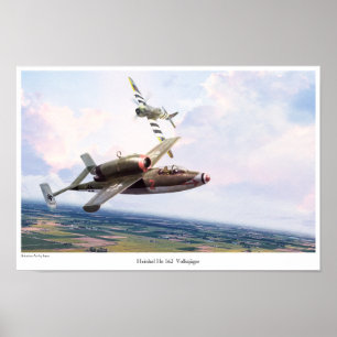 Aviation Art Poster "Heinkel He 162"