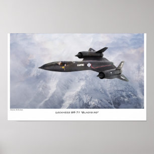 Aviation Art Poster "Lockheed SR-71  Blackbird"