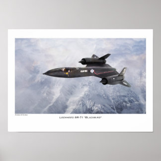 Aviation Art Poster 'Lockheed SR-71 Blackbird'