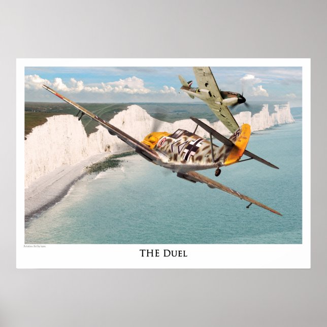 Aviation Art Poster "Messerschmitt Bf 109" (Front)