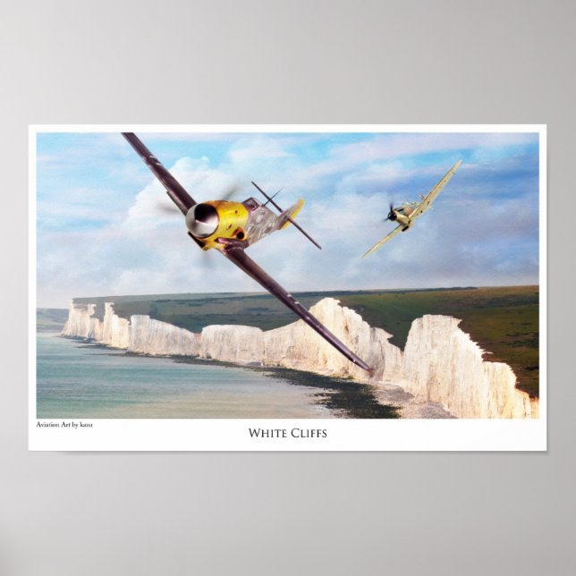 Aviation Art Poster "Messerschmitt Bf 109" (Front)