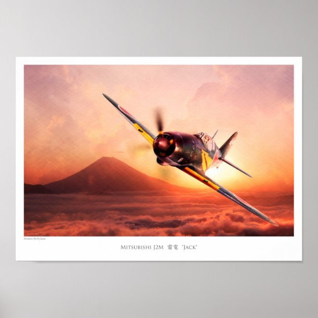 Aviation Art Poster "Mitsubishi J2M 雷電 "Jack"" (Front)