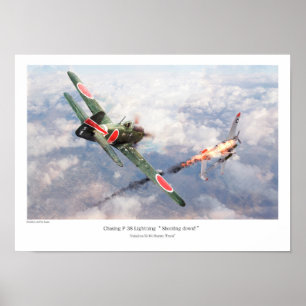 Aviation Art Poster "Nakajima Ki-84疾風 "Frank"