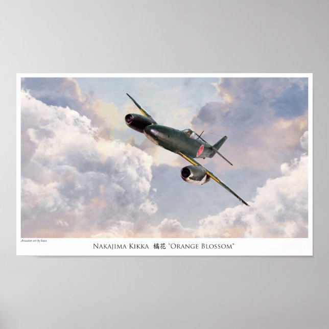 Aviation Art Poster "Nakajima Kikka" (Front)