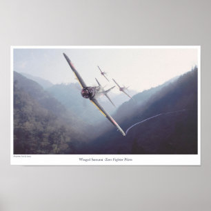 Aviation Art Poster "Winged Samurai -Zero Fighter"