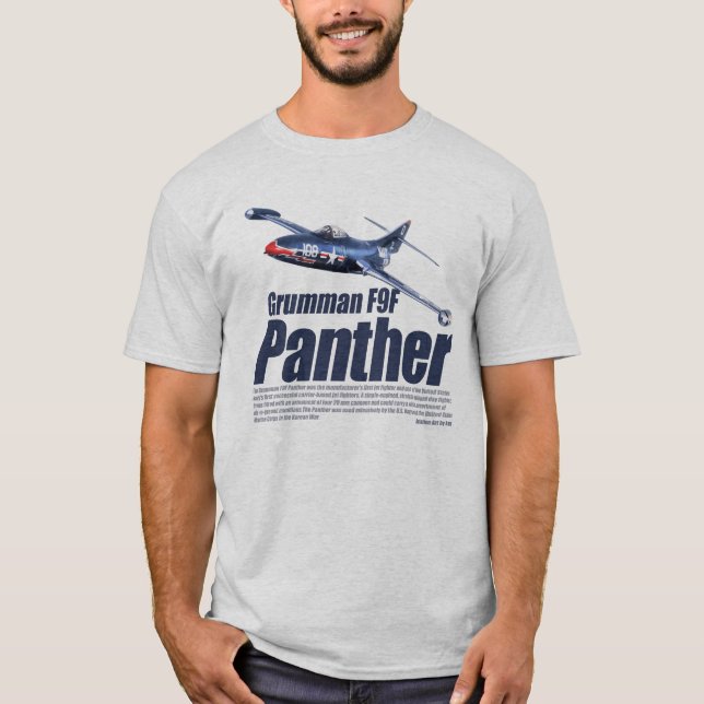 Aviation Art T-shirt “Grumman F9F Panther" (Front)
