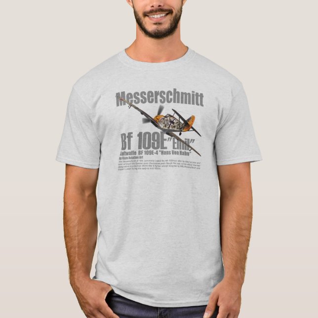 Aviation Art T-shirt "Messerschmitt Bf 109" (Devant)