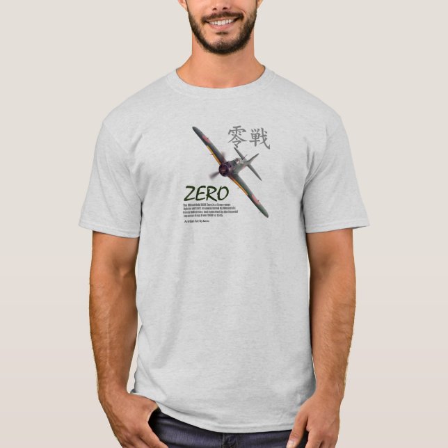 Aviation Art T-shirt "Mitsubishi A6M Zero" (Front)