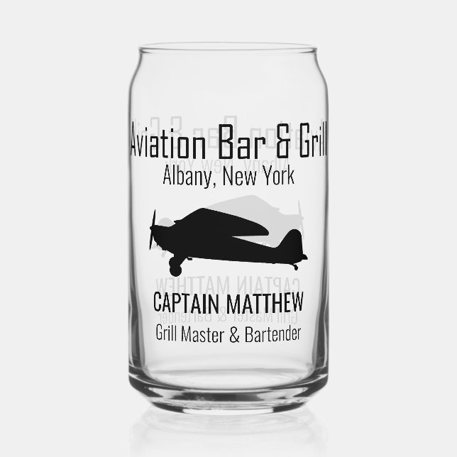 Aviation Bar & Grill Beer Glasses (Front)