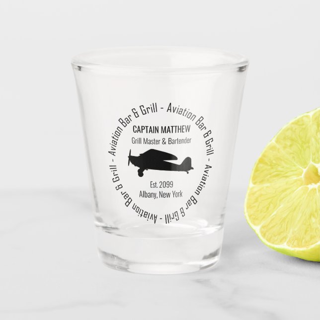 Aviation Bar & Grill Drinkware Shot Glass (Front)