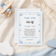 Aviation Blue Airplane Time One 1st Birthday