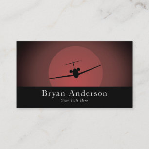 Aviation - Carte de visite d'avion à réaction