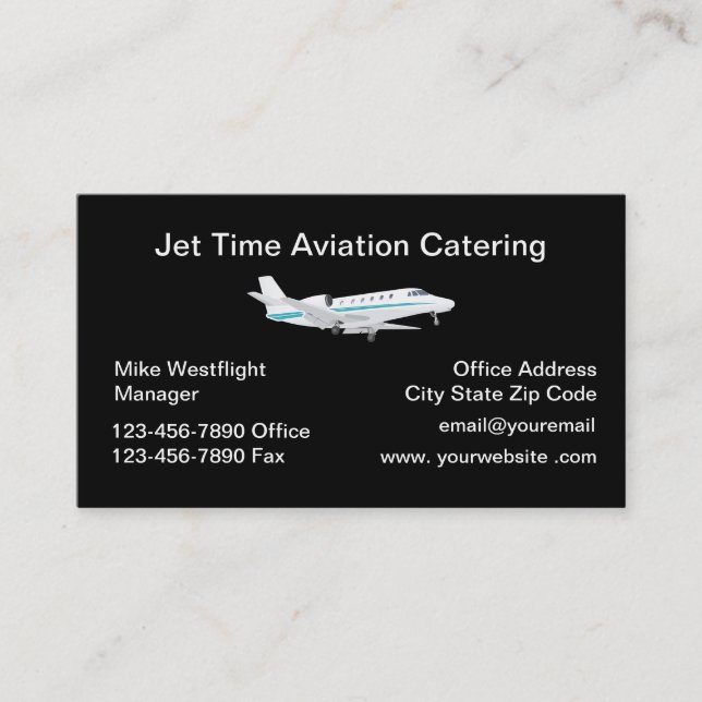 Aviation Catering Services  Business Card (Front)