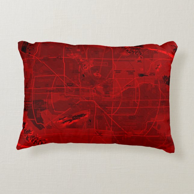 Aviation Chart Accent Pillow (Back)