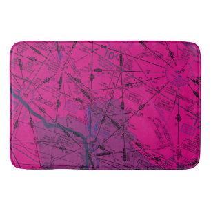 Aviation Chart Bath Mat