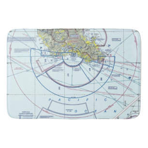 Aviation Chart Bath Mat