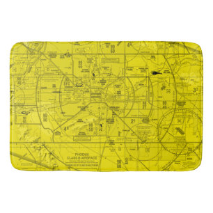 Aviation Chart Bath Mat