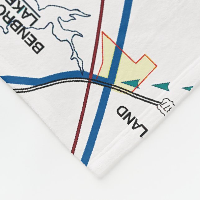 Aviation chart fleece blanket (Corner)
