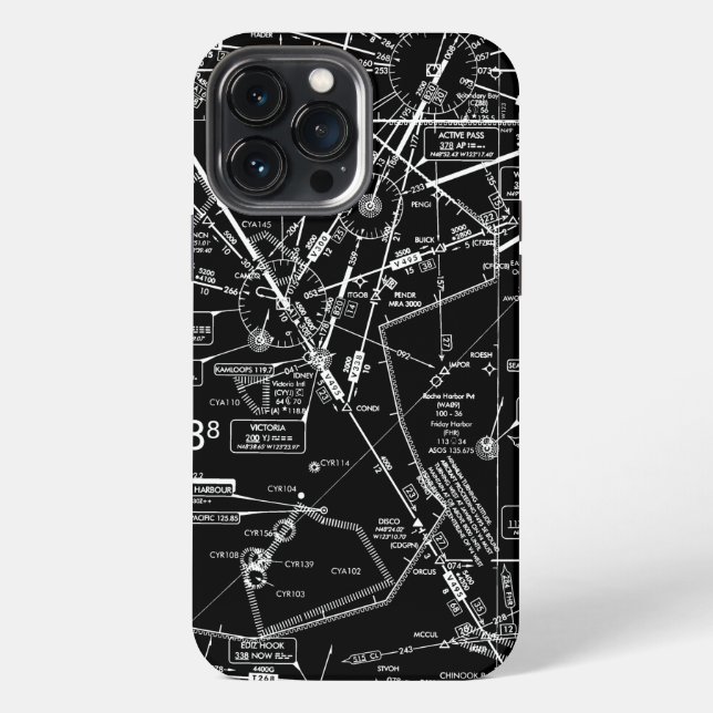 Aviation Chart iPhone Case (Back)